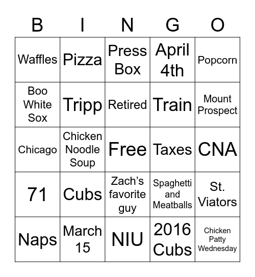 Happy Birthday!! Bingo Card