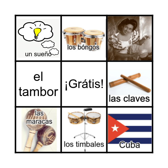 Drum Dream Girl- Lotería Bingo CardDrum Dream Girl- Lotería Bingo Card  