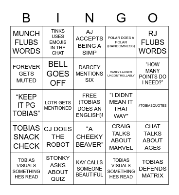 Bingo Card