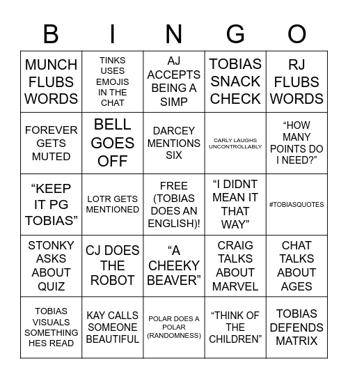 Bingo Card