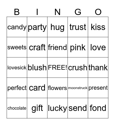 Valentine's BINGO Card