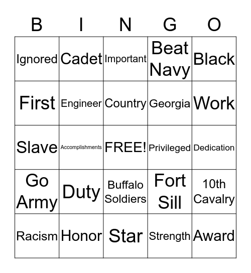 Flipper Dinner Bingo Card