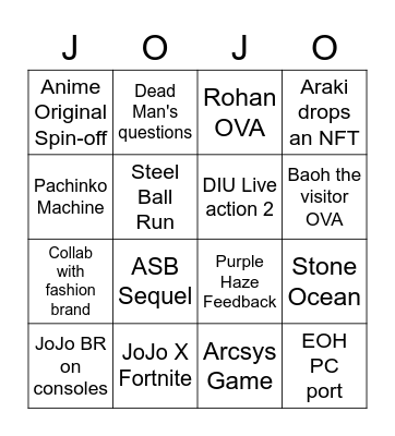 April 4th Event Bingo Card