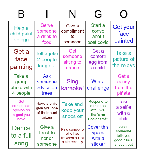 Easter!! Bingo Card