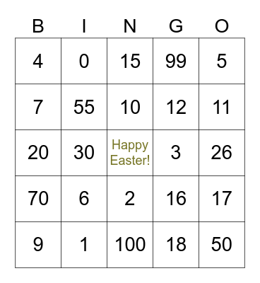 Bingo time! Bingo Card