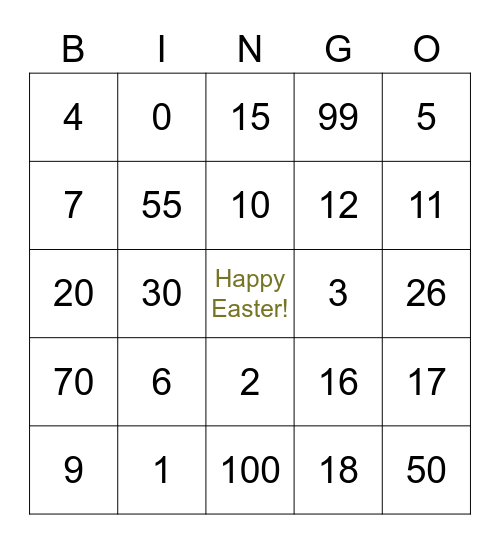 Bingo time! Bingo Card