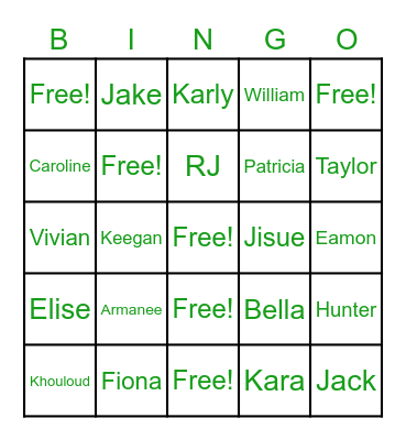 Little Known Facts Bingo Card