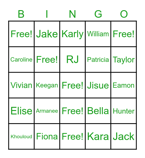 Little Known Facts Bingo Card