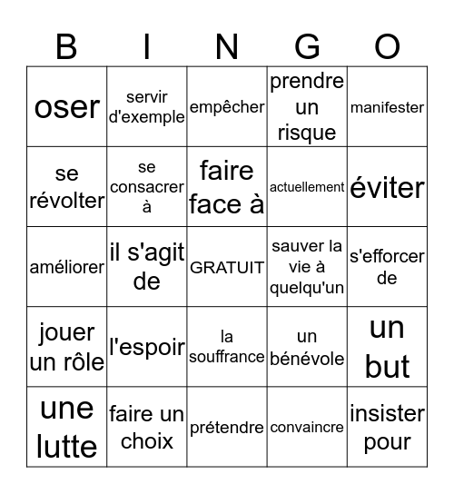 Chapitre 9 BVBD Bingo Card