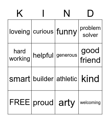 PROUD BINGO Card
