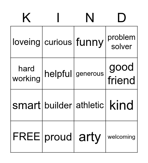 PROUD BINGO Card