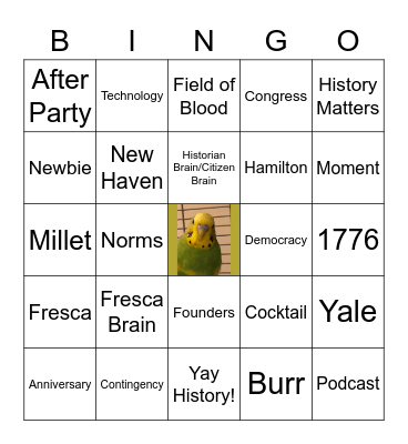 History Matters Anniversary Bingo Card