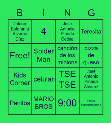 CUMPLEAÑOS TONITO Bingo Card