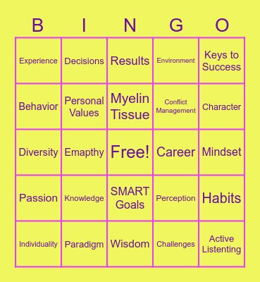 Spring Bingo Card