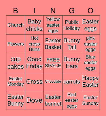 Easter Bingo Card