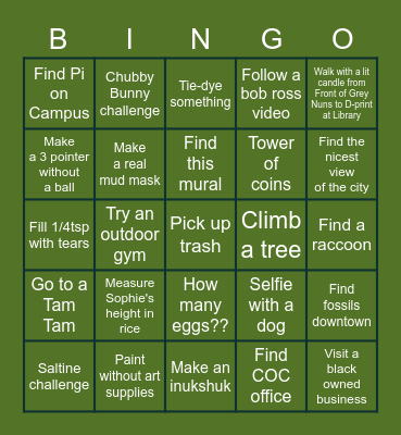 COC BINGO Card