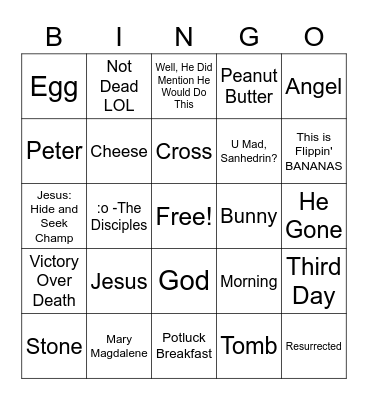 Easter Bingo Card