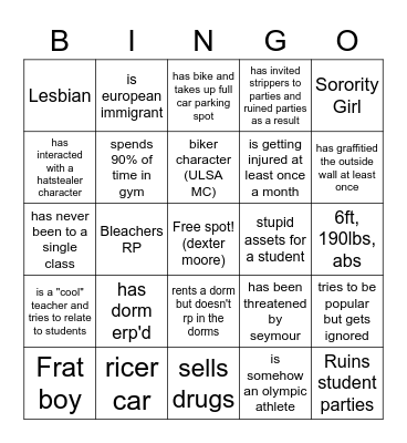 ULSA BINGO Card