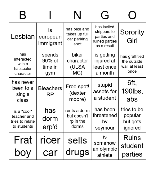 ULSA BINGO Card