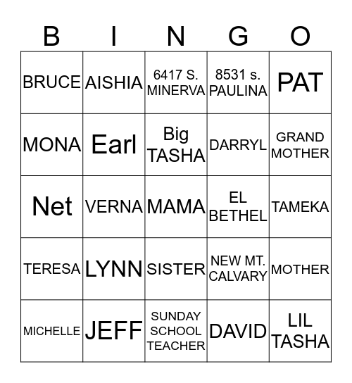 OMEGENE DANIEL Bingo Card