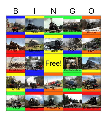 Smoky Steam Engines that I would like to work on their projects with Carmen one day Bingo Card