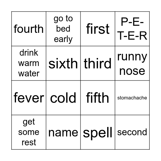 BINGO Card