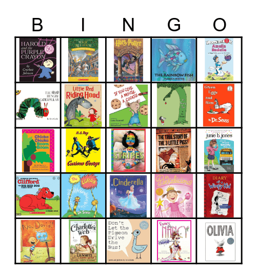 Children's Books Bingo Card