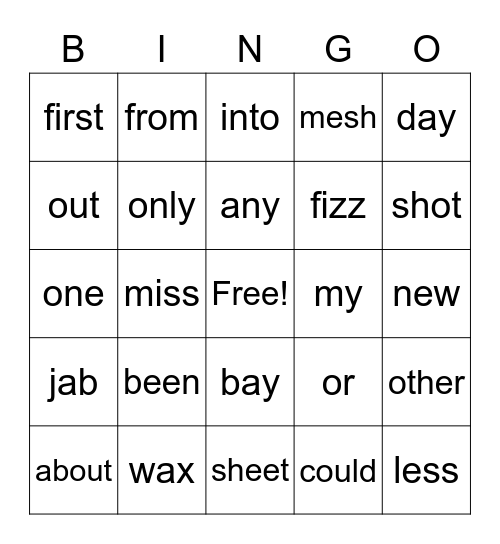 Bingo Card