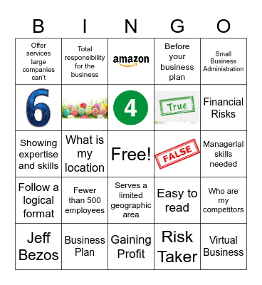 Business Bingo - Unit 5 Bingo Card