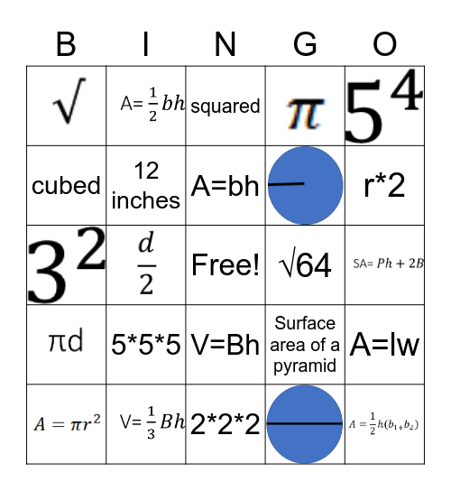 Clewis formulas Bingo Card