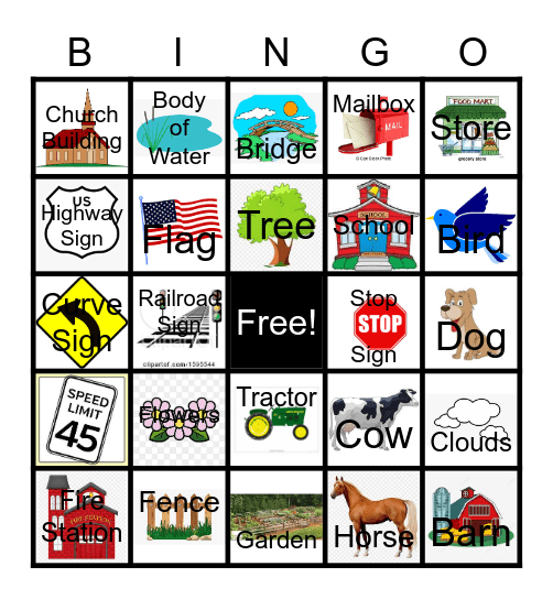 COUNTRYSIDE BINGO Card