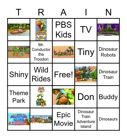 Dinosaur Train Adventure Island Bingo Card