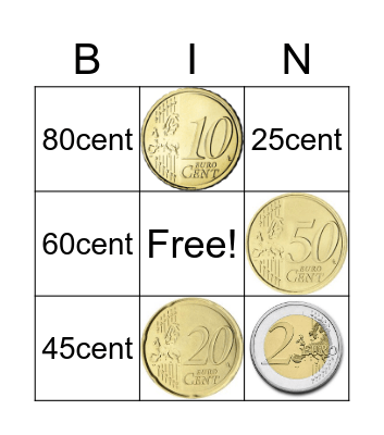 Money Bingo Card