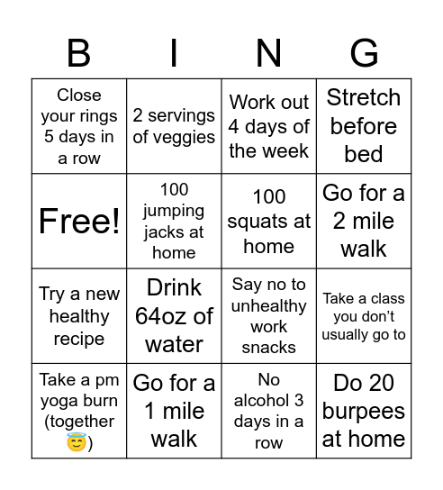 April Motivation Bingo Card