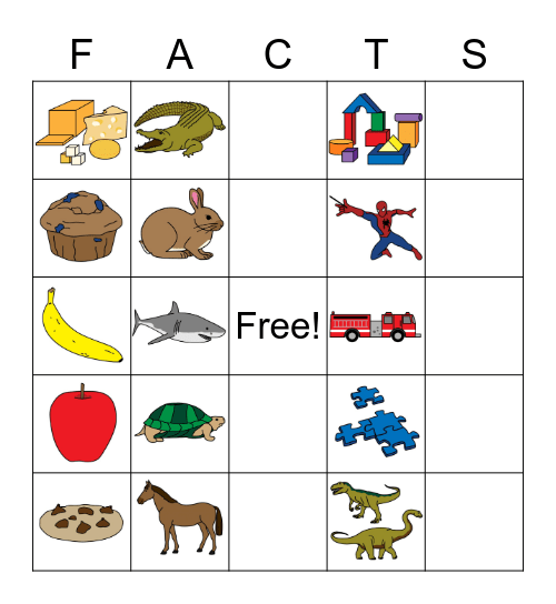 FACTS Game Bingo Card