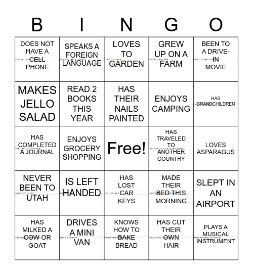 RS Get-to-Know-You Bingo Card