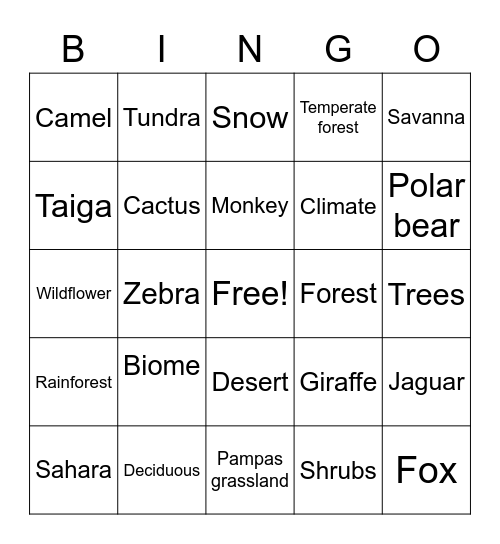 Bingo Card