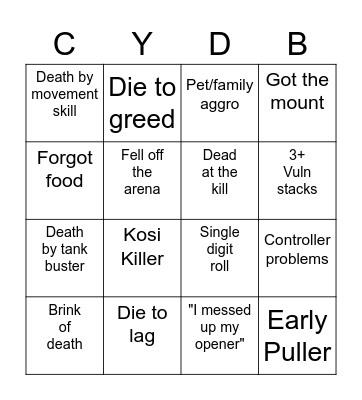 Patch day Bingo: Diamond Edition Bingo Card