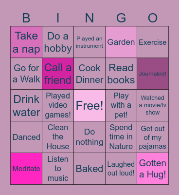 Self-Care Bingo! Have/Did I...? Bingo Card