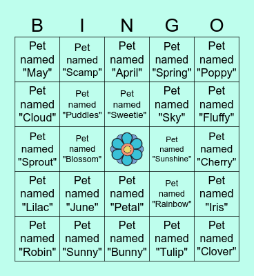 Spring Bingo 2021 Bingo Card