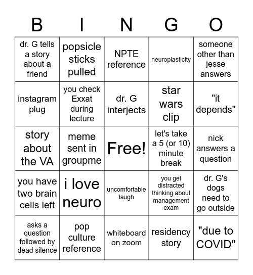 4/5/21 Bingo Card