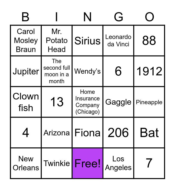 Access Week 2021 Bingo Card