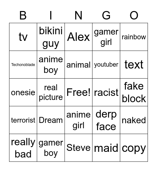 hypixel lobby skins Bingo Card