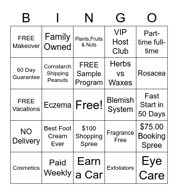 L'BRI BINGO Card