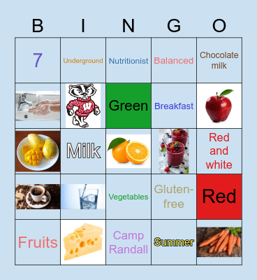 Food Bingo Card