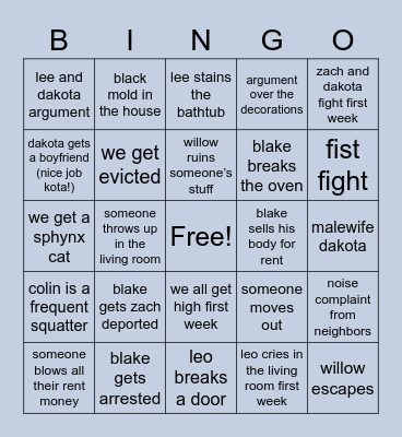 Family Gc Bingo Card
