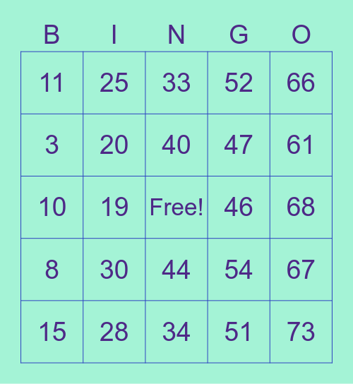 CHERRYS THE LOVE Bingo Card