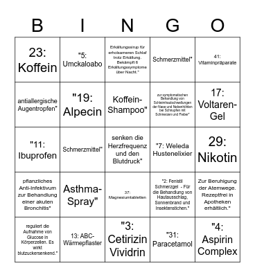 Dopingpräparate? Bingo Card