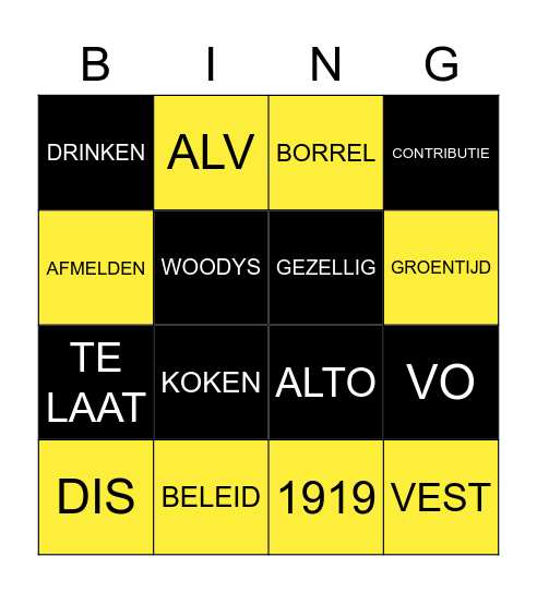 DIS ALV BINGO Card