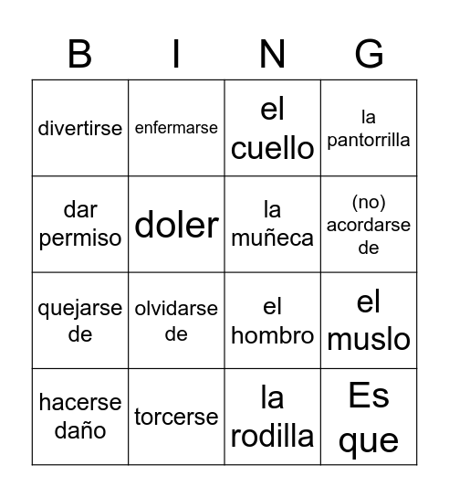 Tercer Paso BINGO Card